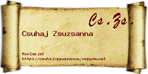 Csuhaj Zsuzsanna névjegykártya